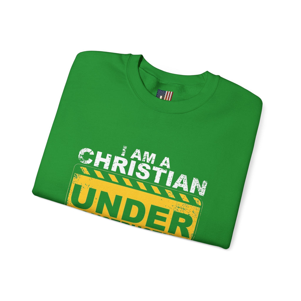 Christian Under Construction Sweatshirt | God Is Not Done With Me Yet Sweatshirt Printify