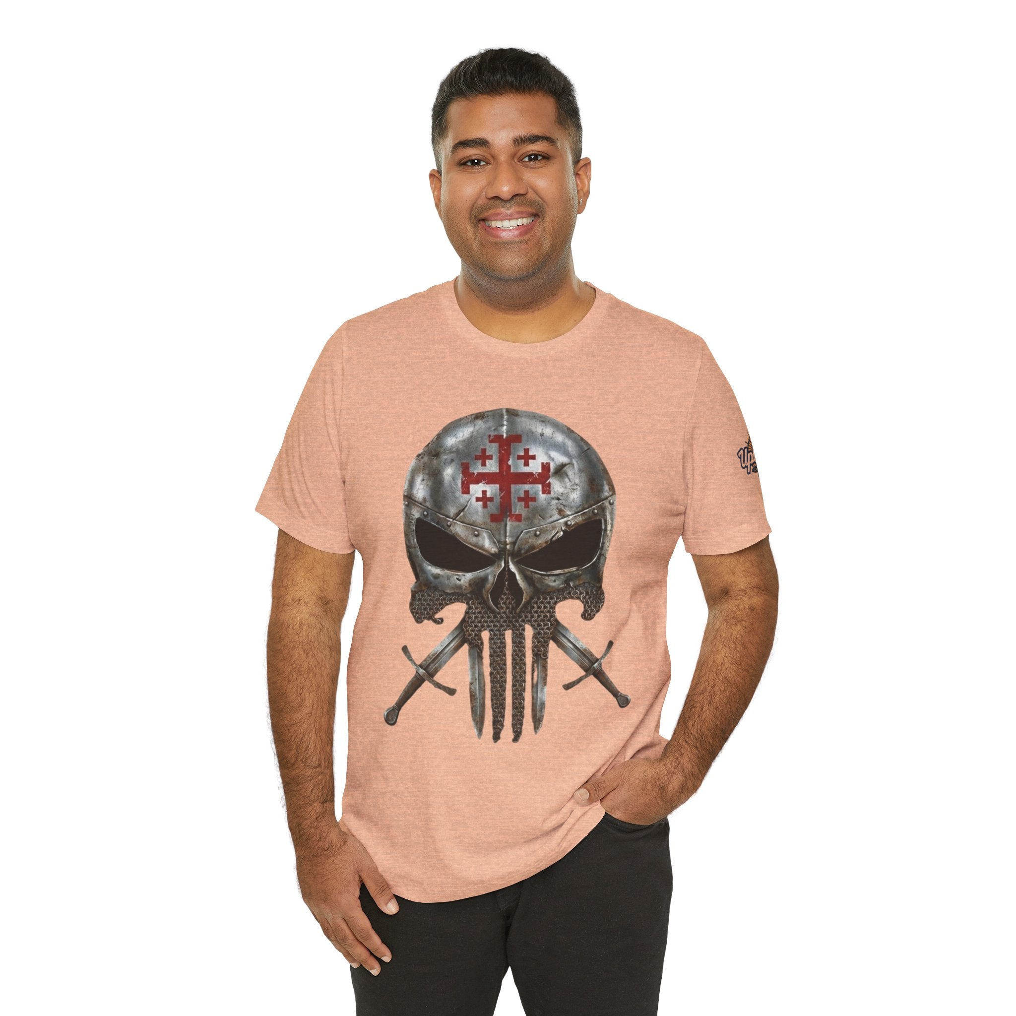 Crusader Knight Christian Skull T-shirt - Warrior Armor of God T-shirt Printify
