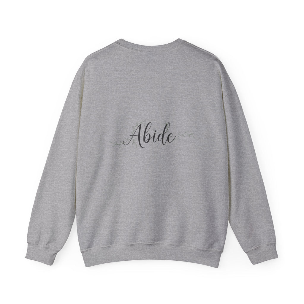 Abide Sweatshirt – Vine Wrapped John 15:5 Christian Sweatshirt for Cozy Devotion Printify