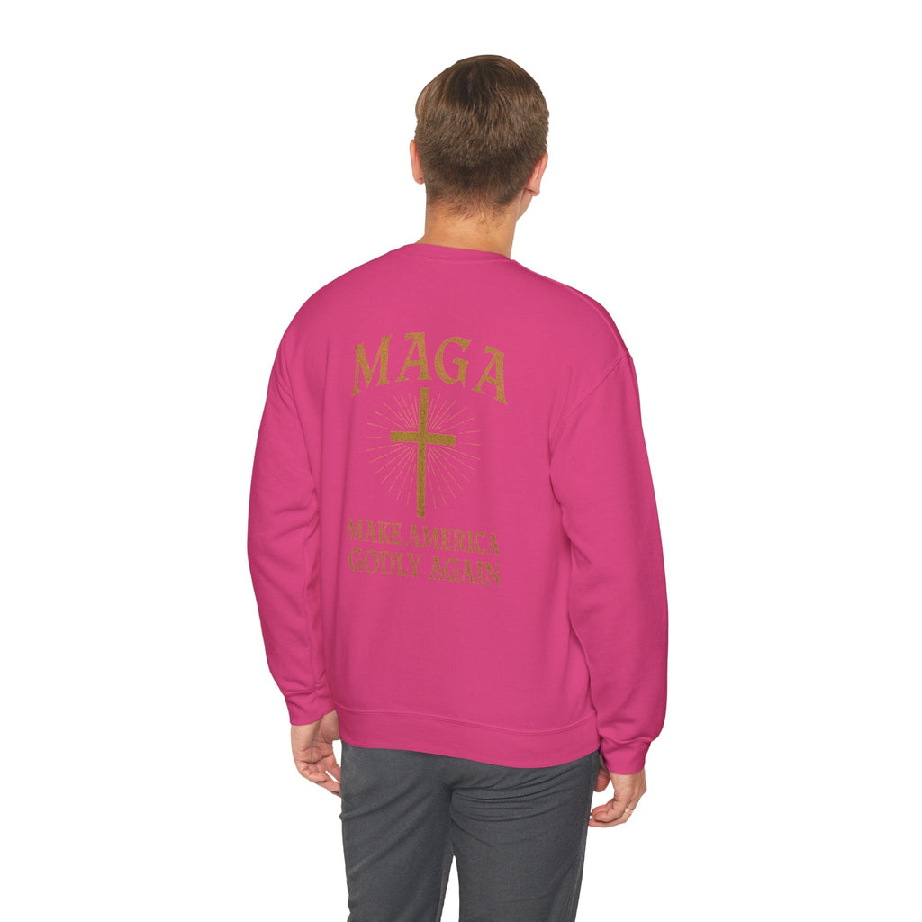 Make America Godly Again Sweatshirt – MAGA Christian Patriotic Hoodie for Faith & Freedom Printify