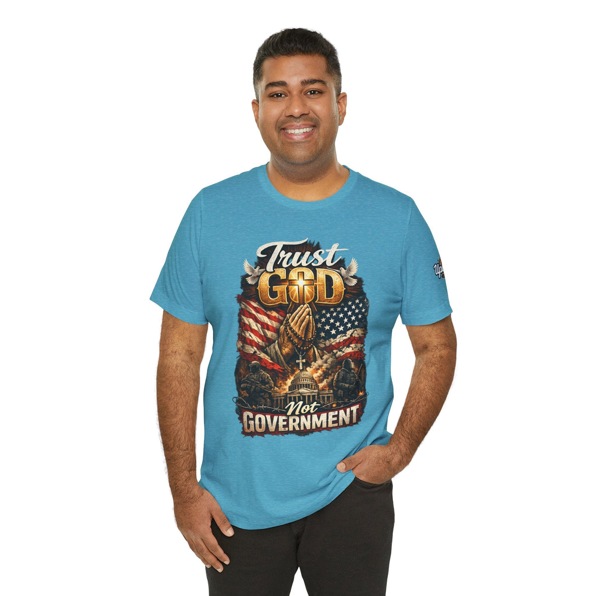 Trust God Not Government T-Shirt — Vintage Patriotic Christian Tee Printify