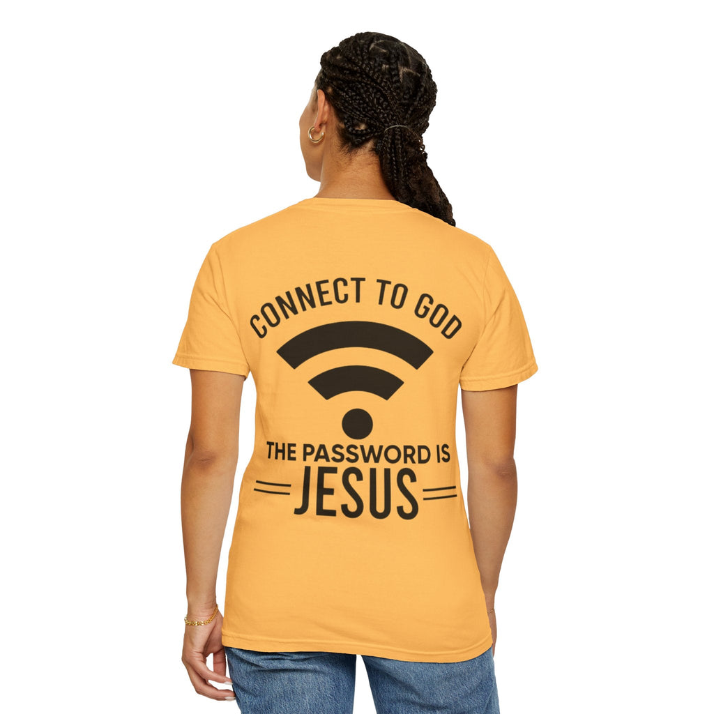 Connect to God T-shirt - WIFI Password is Jesus - Funny Christian Faith T-shirt Printify