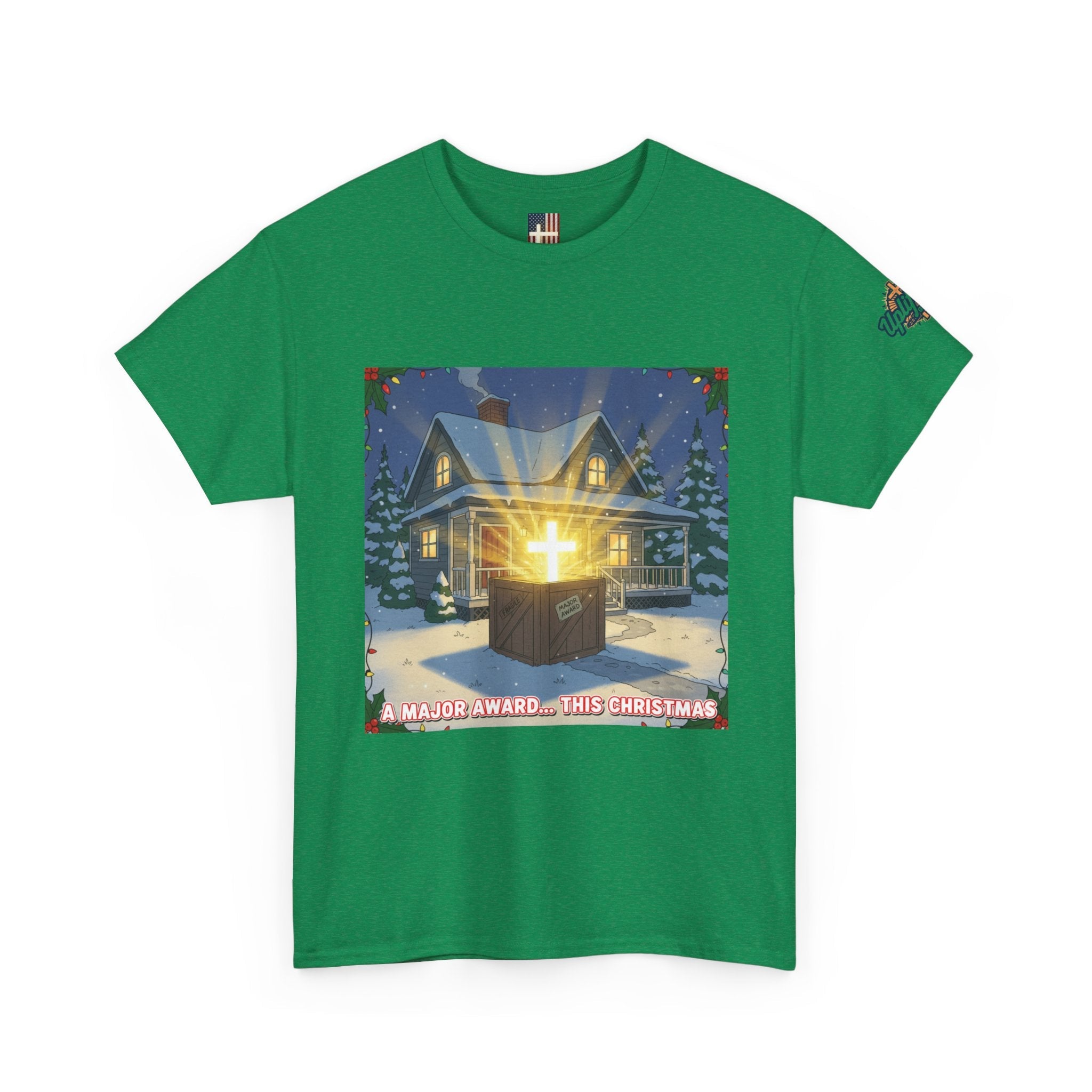 A Major Award This Christmas T-shirt – Fragile Leg Lamp Parody Cross Unboxing Christian T-shirt for Hilarious Faith & Holiday Glow Printify
