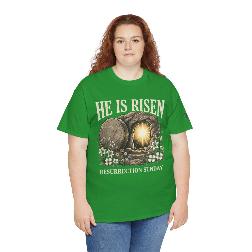 He Is Risen T-Shirt — Jesus Christ Resurrection Easter Tee Printify
