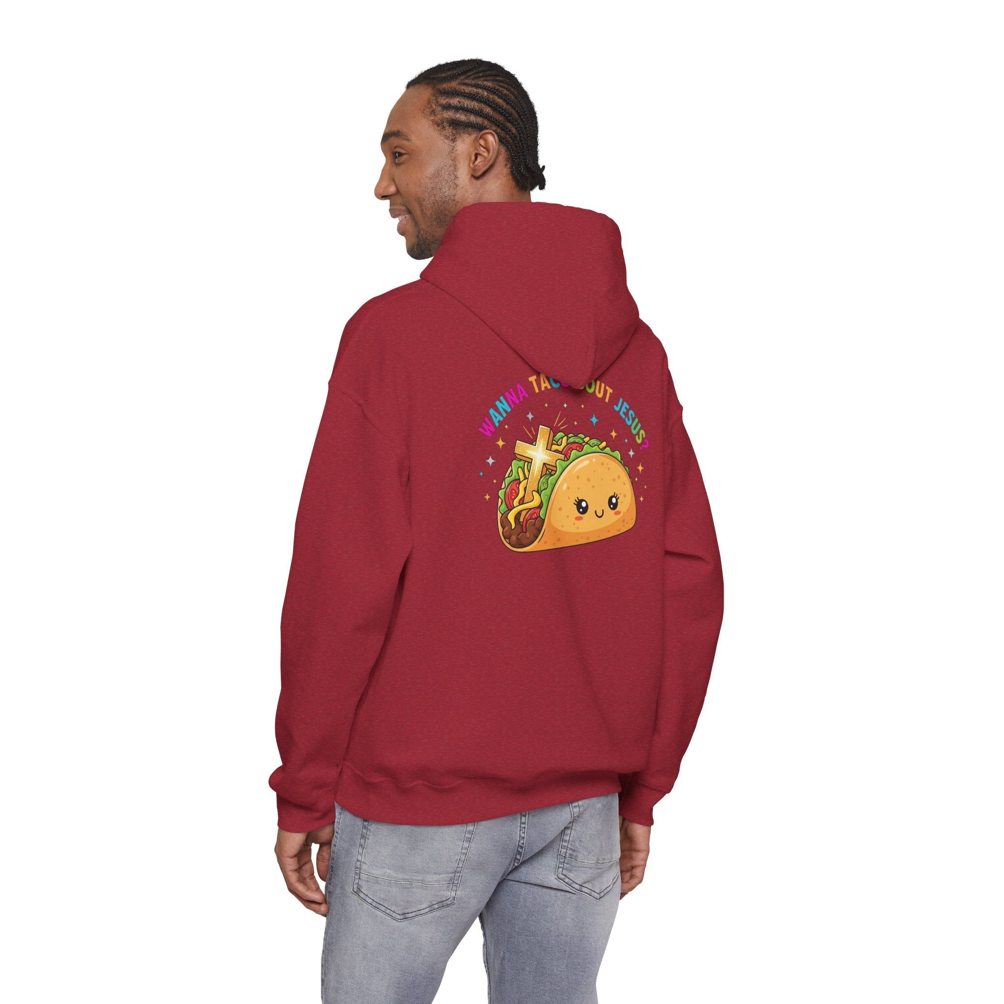 Wanna Taco 'Bout Hoodie – Cozy Christian Pun Hoodie for Faith & Fun Printify