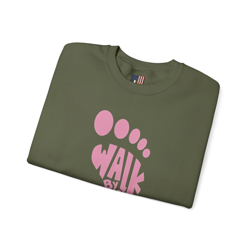 Walk By Faith Footprint Sweatshirt Printify