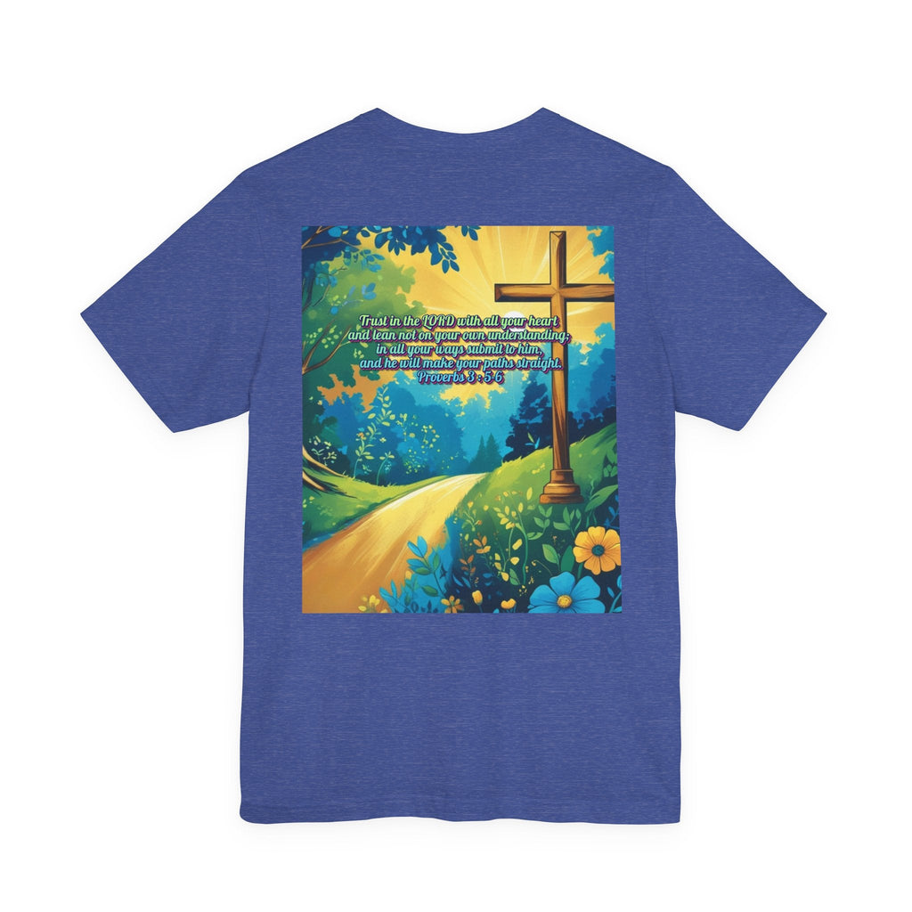 Trust in The Lord Proverbs 3:5-6 Biblical Design Unisex Jersey Short Sleeve Tee Printify