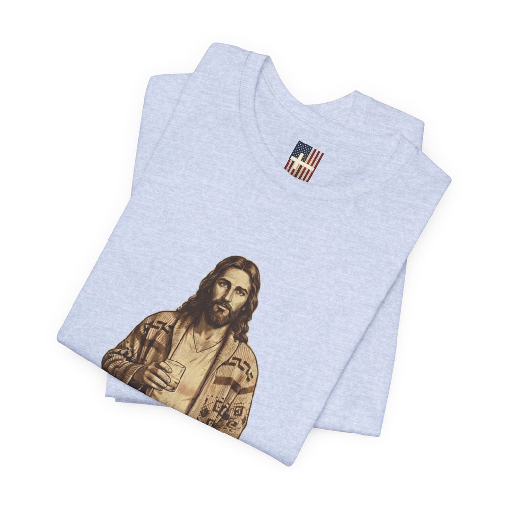Abide Vintage Jesus Tee — "The Dude" Graphic Christian T-Shirt Printify
