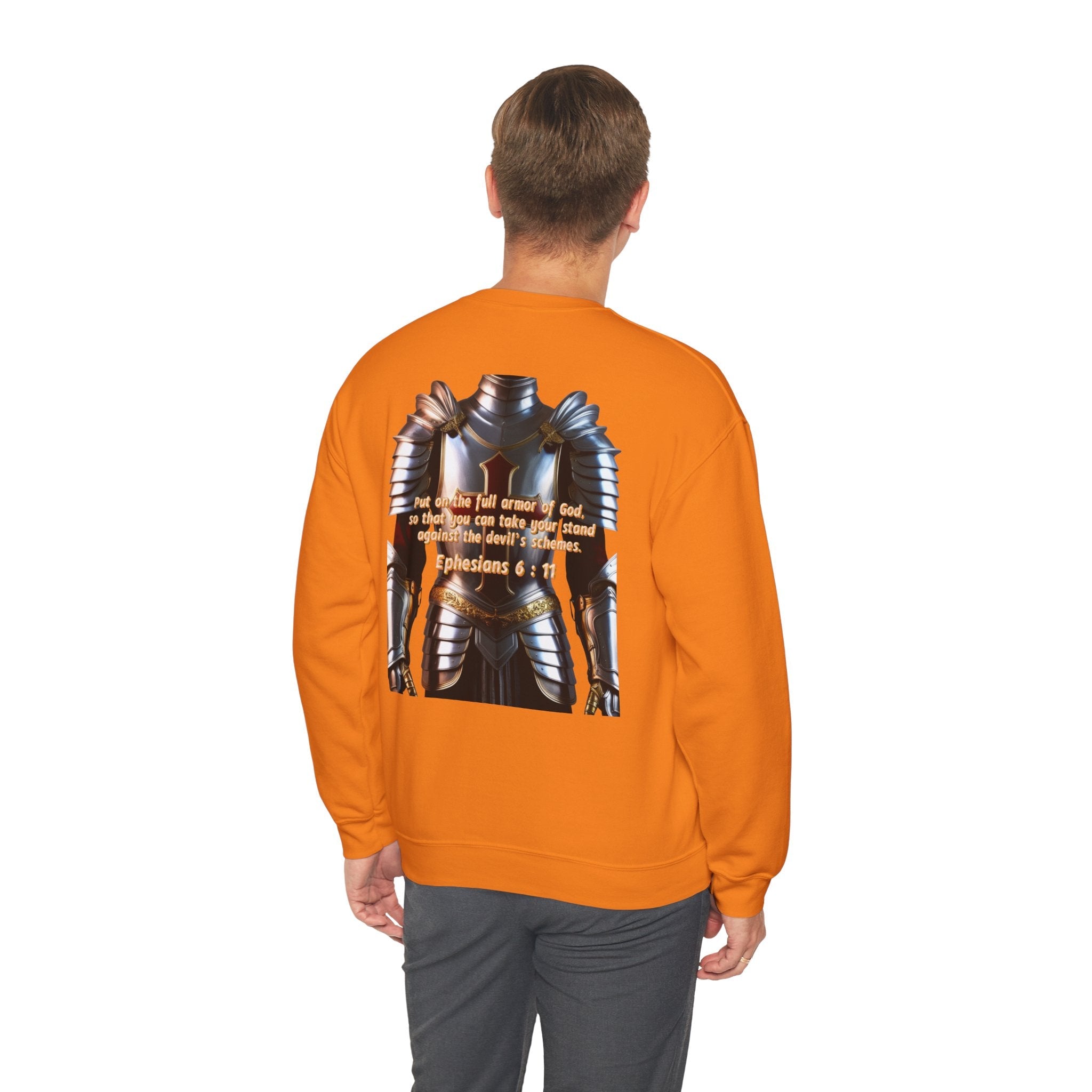 Religious Graphic Armor Of God Design - Unisex Heavy Blend™ Crewneck Sweatshirt Printify