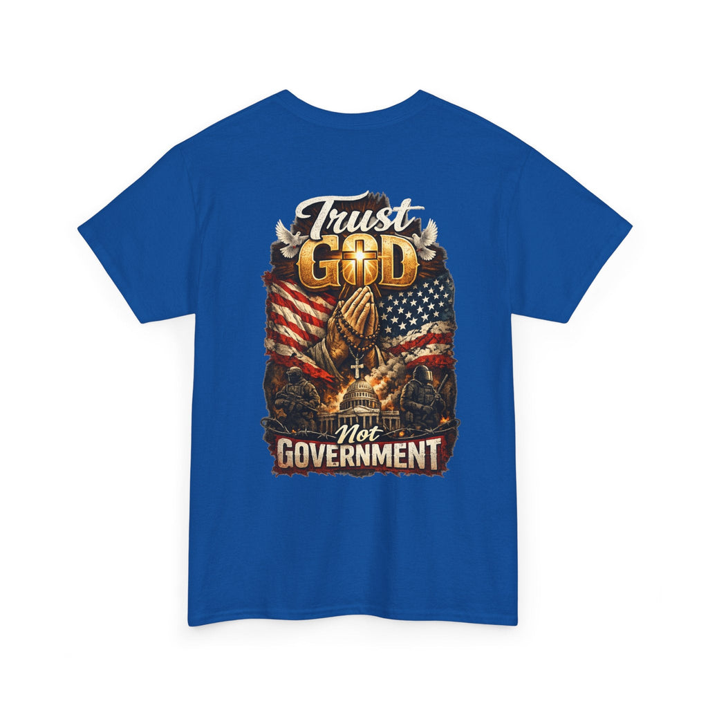 Trust God Not Government T-Shirt — Vintage Patriotic Christian Tee Printify