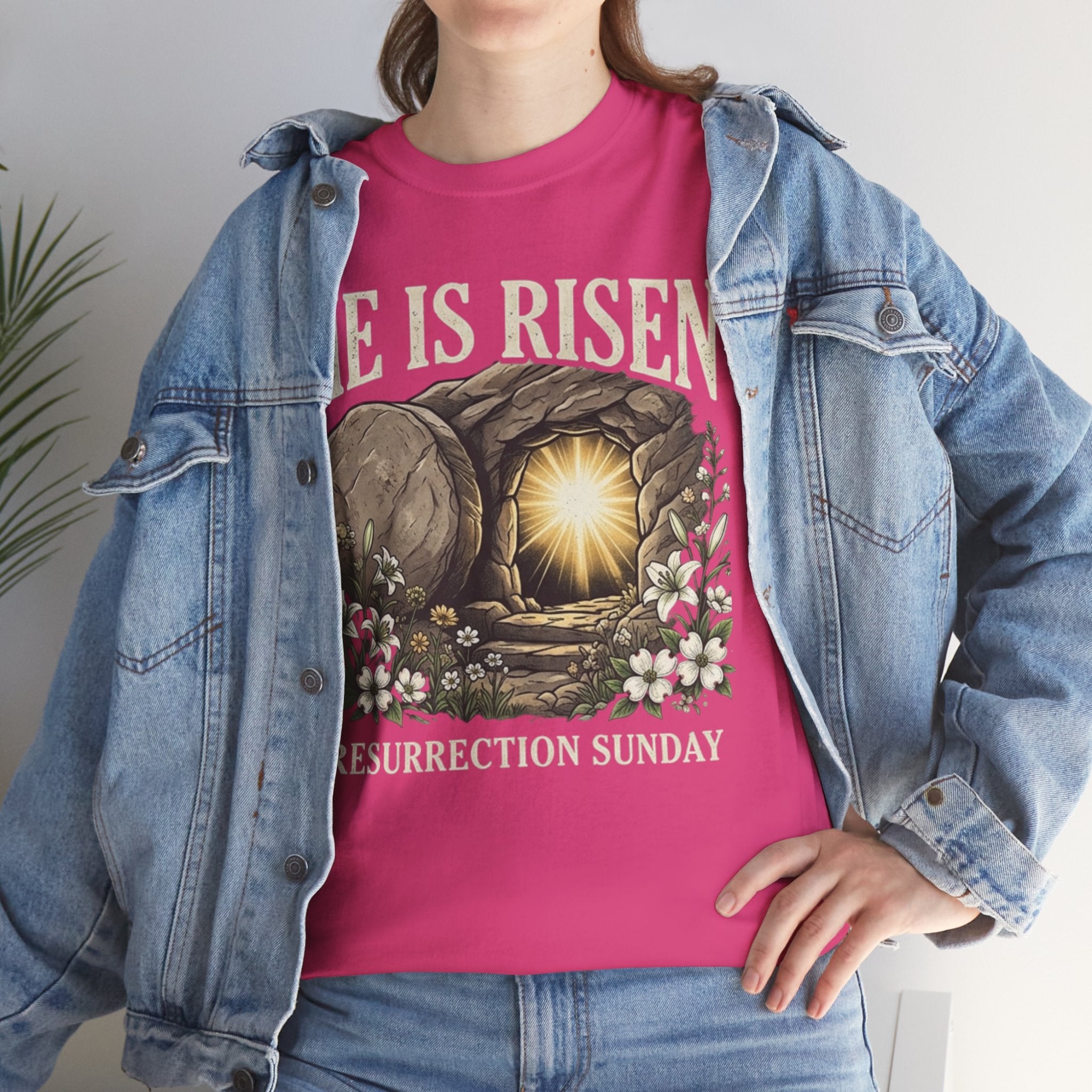 He Is Risen T-Shirt — Jesus Christ Resurrection Easter Tee Printify