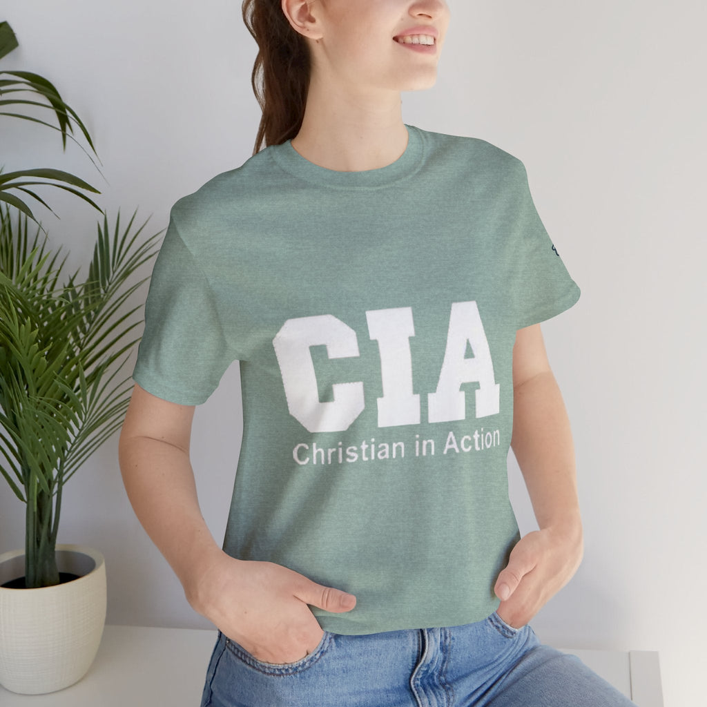 CIA Christian in Action T-shirt - Funny Faith Parody T-shirt - Mission Ready Apparel Printify