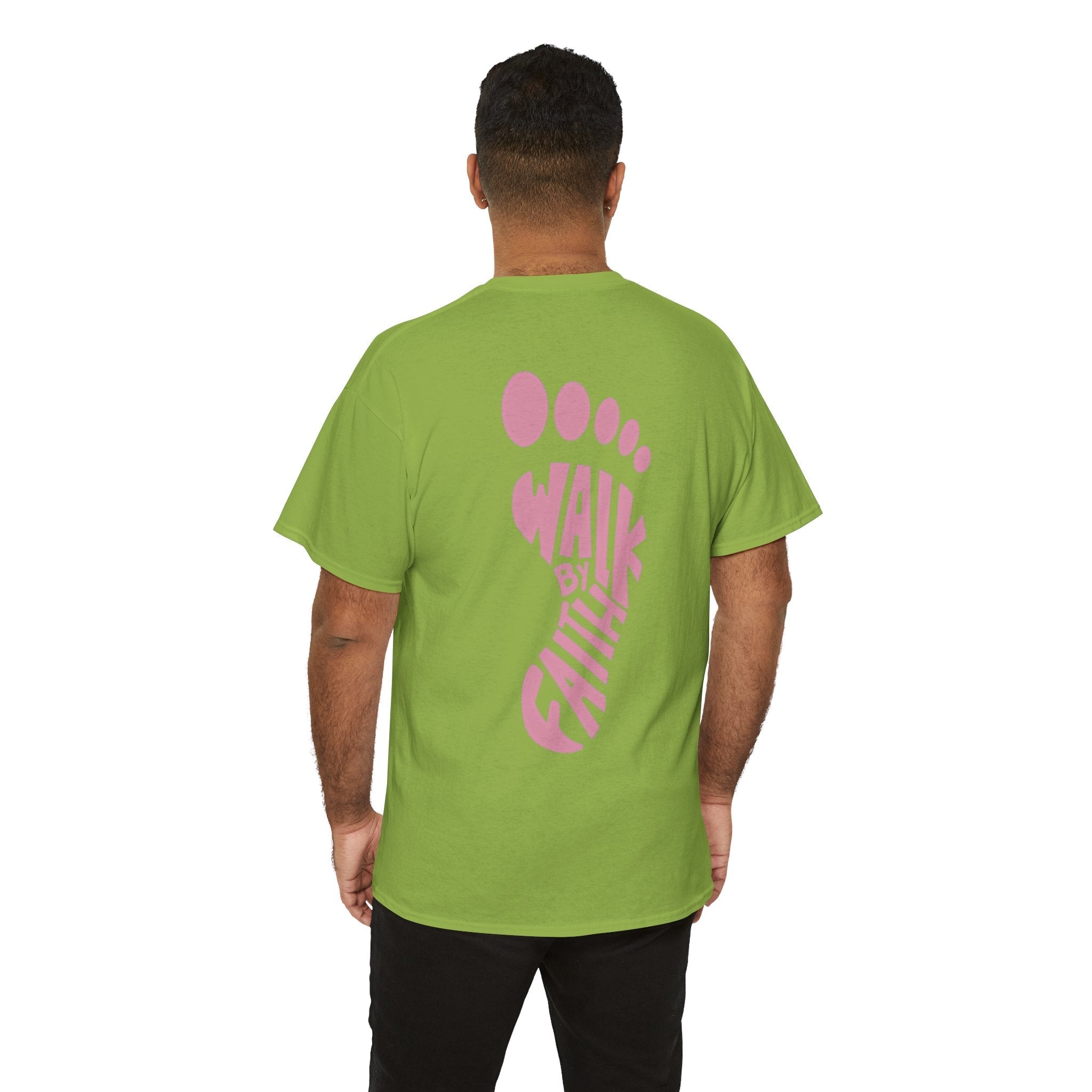 Walk By Faith Footprint T-Shirt Printify