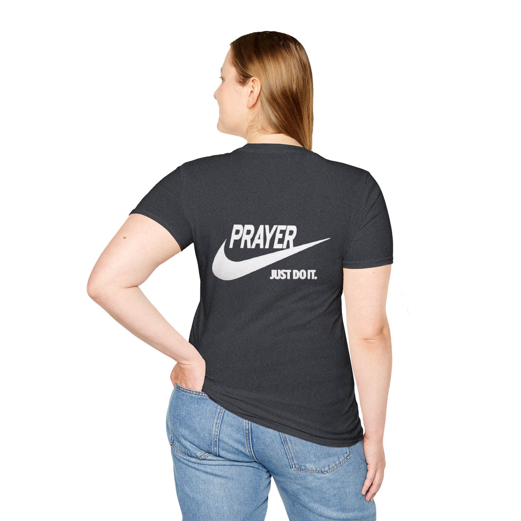 Prayer Just Do It T-shirt - Funny Christian Nike Parody T-shirt - Faith Gear Printify