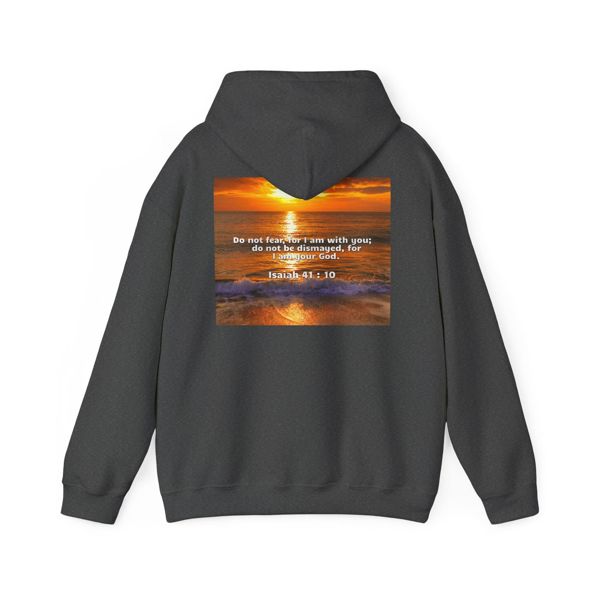 Bible Verse Unisex Heavy Blend™ Hooded Sweatshirt - Isaiah 41 : 10 Printify