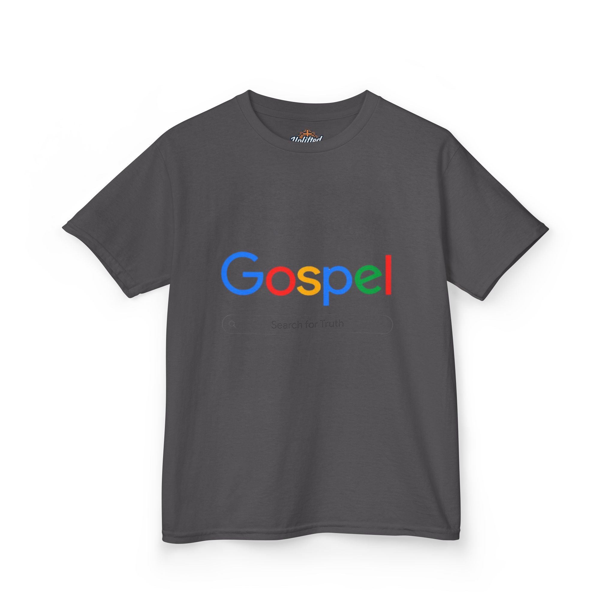 Kids Tee — "Gospel" Colorful Search-Style Logo Printify