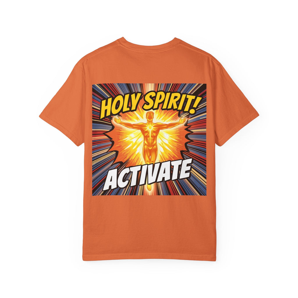 Holy Spirit Activate T-shirt – Superhero Christian T-shirt with Vibrant Power-Up Design for Faith-Fueled Boldness Printify