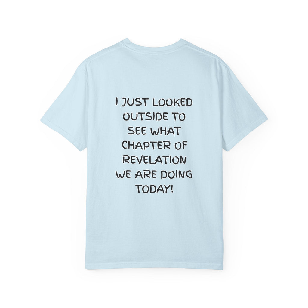 What Chapter of Revelation T-shirt – I Looked Outside My Window Christian T-shirt for End Times Humor & Faith Printify