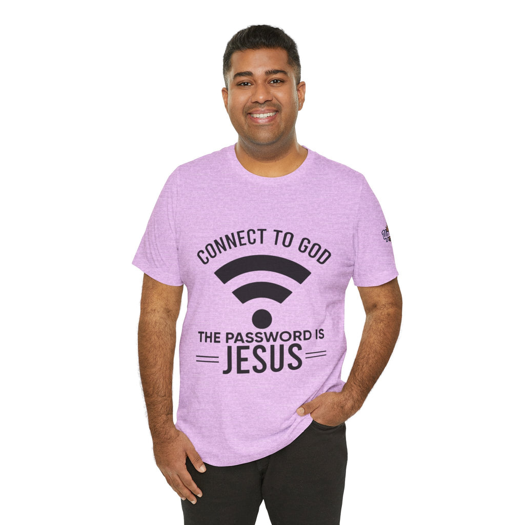 Connect to God T-shirt - WIFI Password is Jesus - Funny Christian Faith T-shirt Printify