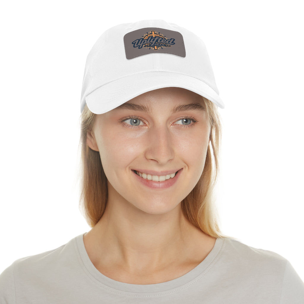 Uplifted Gear Dad Hat Christian Brand Rectangle Printify