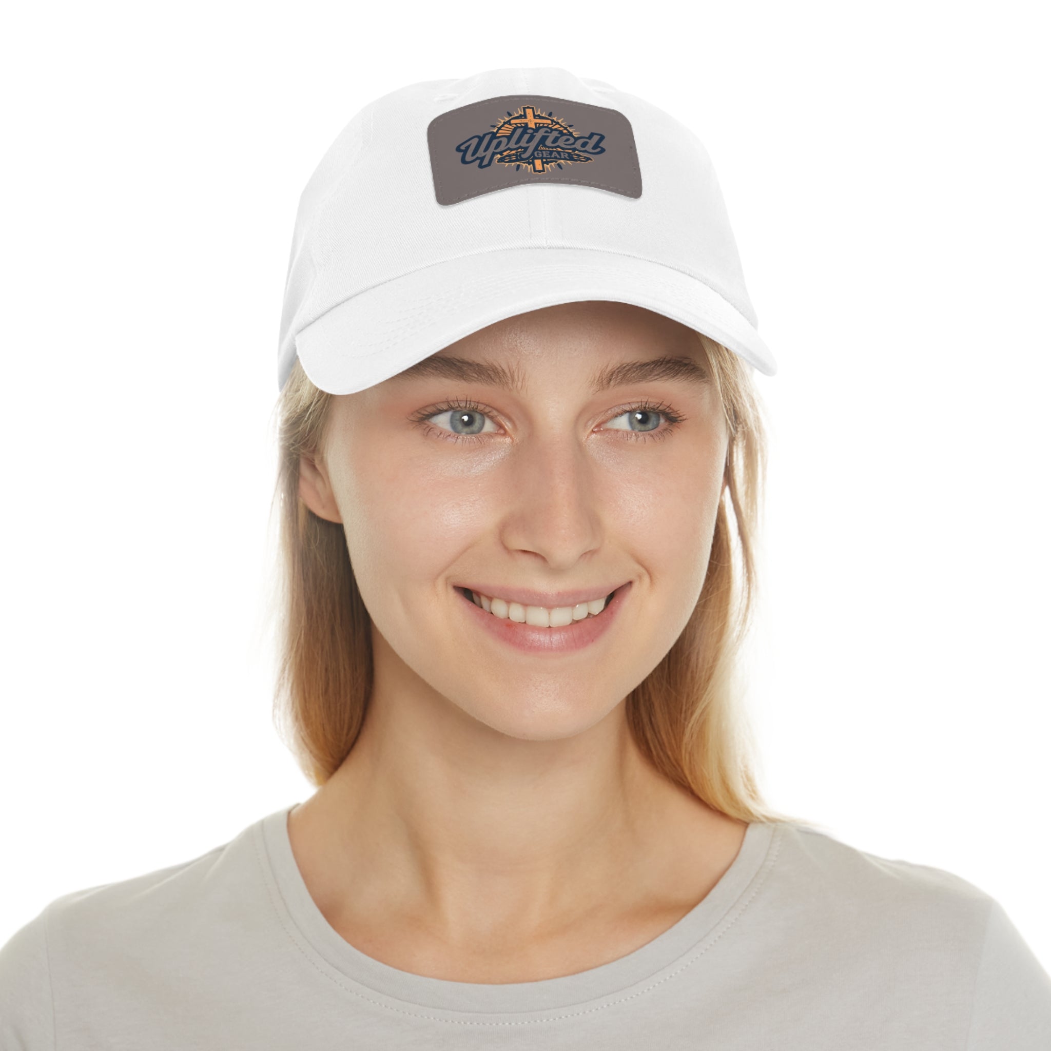 Uplifted Gear Dad Hat Christian Brand Rectangle Printify