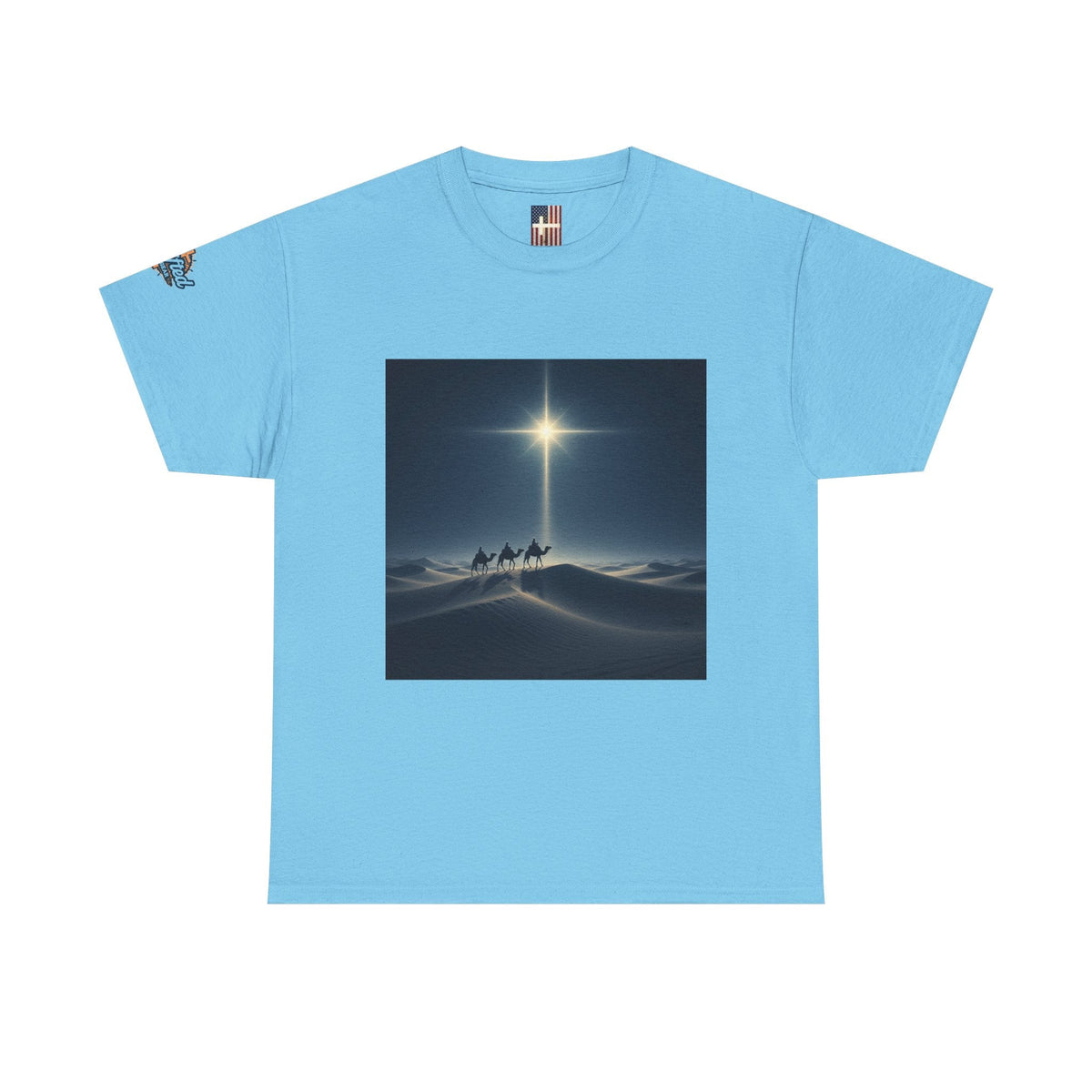 3 Wise Men T-shirt – Magi Camels Nativity Journey Christian Christmas T-shirt for Epiphany Faith & Holy Night Printify