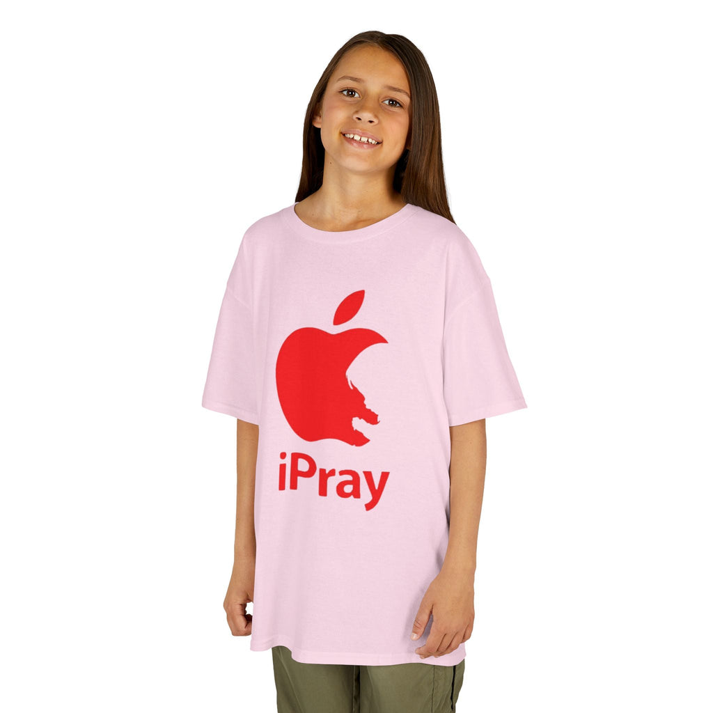 Kids Graphic Tee — Red iPray Logo Prayer Shirt for Children Printify