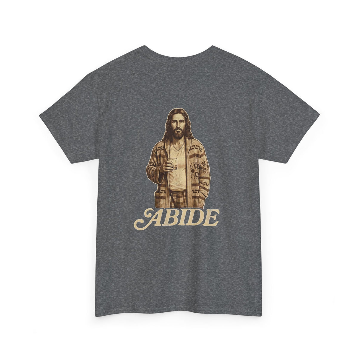Abide Vintage Jesus Tee — "The Dude" Graphic Christian T-Shirt Printify