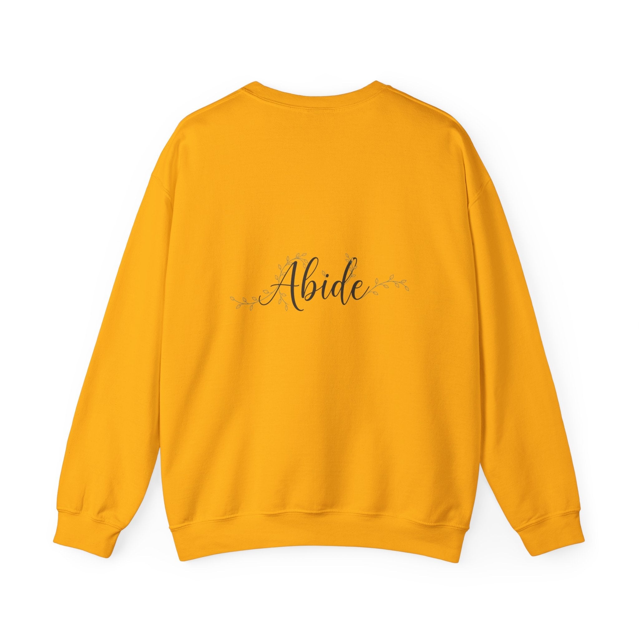 Abide Sweatshirt – Vine Wrapped John 15:5 Christian Sweatshirt for Cozy Devotion Printify