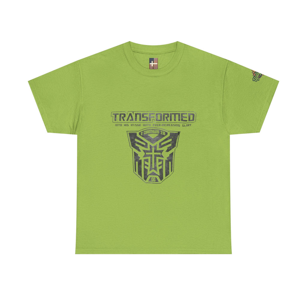 Transformer Logo Christian T-shirt | 2 Corinthians 3:18 Bible Verse T-shirt Printify
