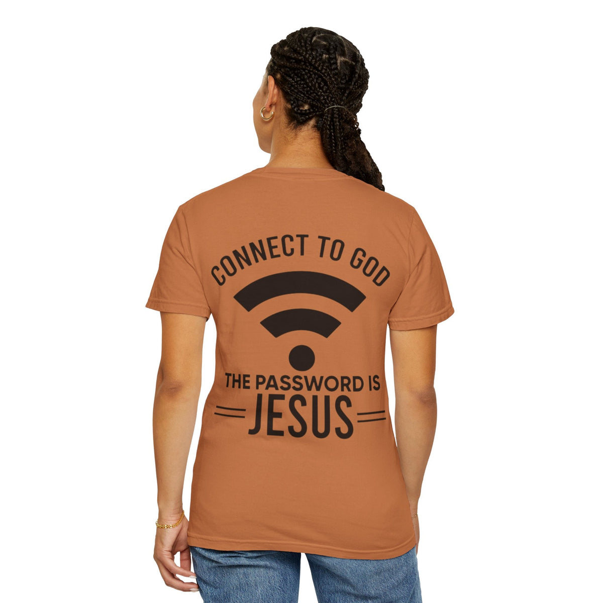 Connect to God T-shirt - WIFI Password is Jesus - Funny Christian Faith T-shirt Printify