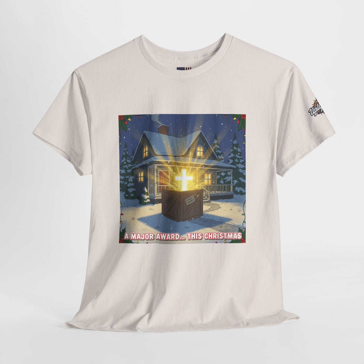 A Major Award This Christmas T-shirt – Fragile Leg Lamp Parody Cross Unboxing Christian T-shirt for Hilarious Faith & Holiday Glow Printify