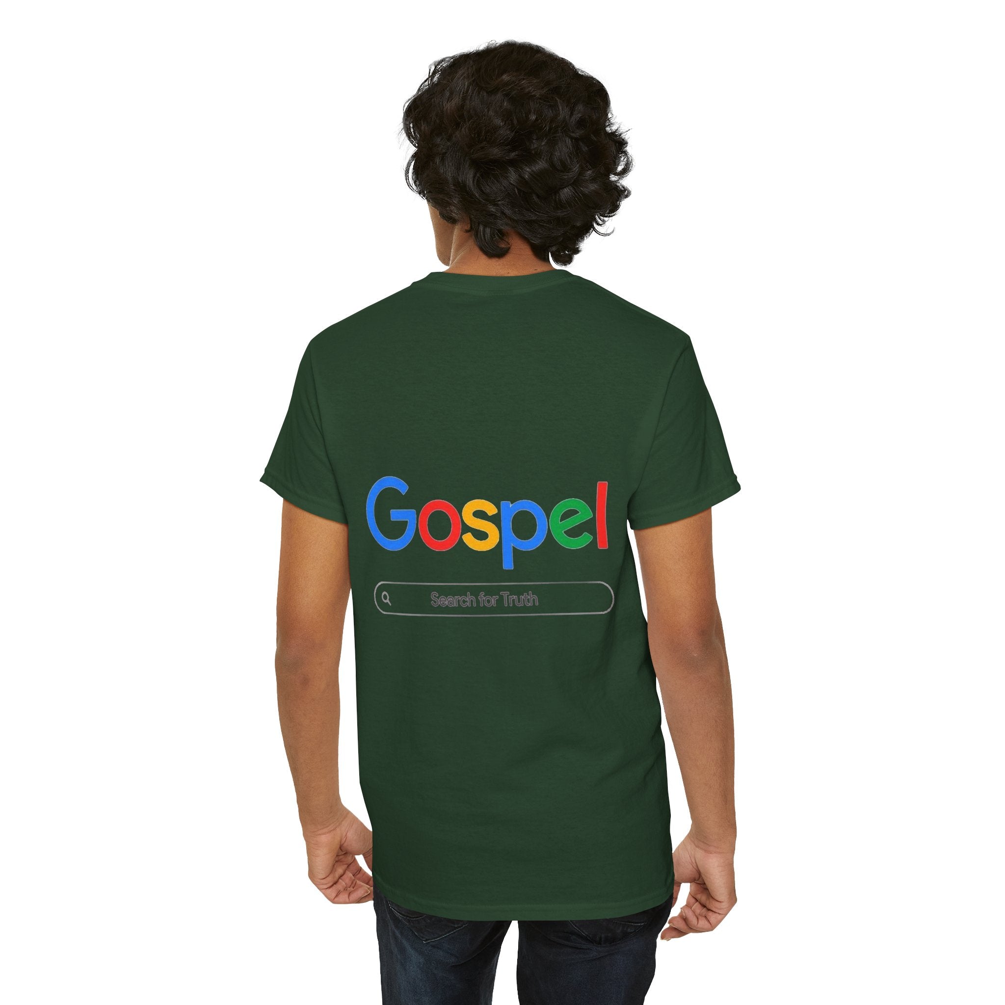 Gospel Graphic Tee — "Gospel" Colorful Logo Christian T-Shirt Printify