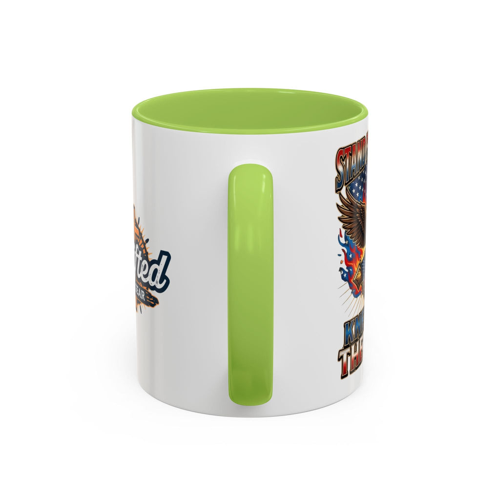 Patriotic Eagle Coffee Mug — "Stand for the Flag, Kneel for the Cross" (11/15oz) Printify