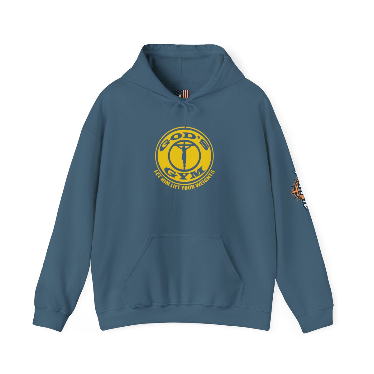 God's Gym Hoodie — "Let Him Lift Your Weights" Christian Fitness Hoodie Printify
