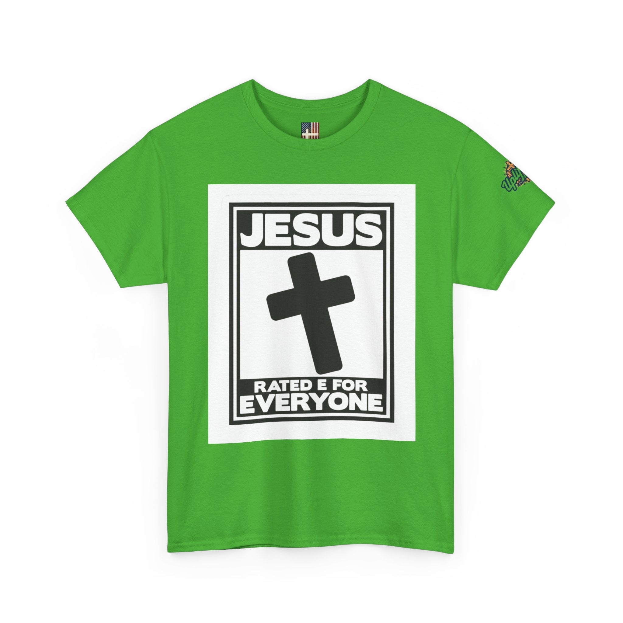 Jesus, Rated E for Everyone T-shirt - Gamer Faith T-shirt - Christian Video Game Parody Printify