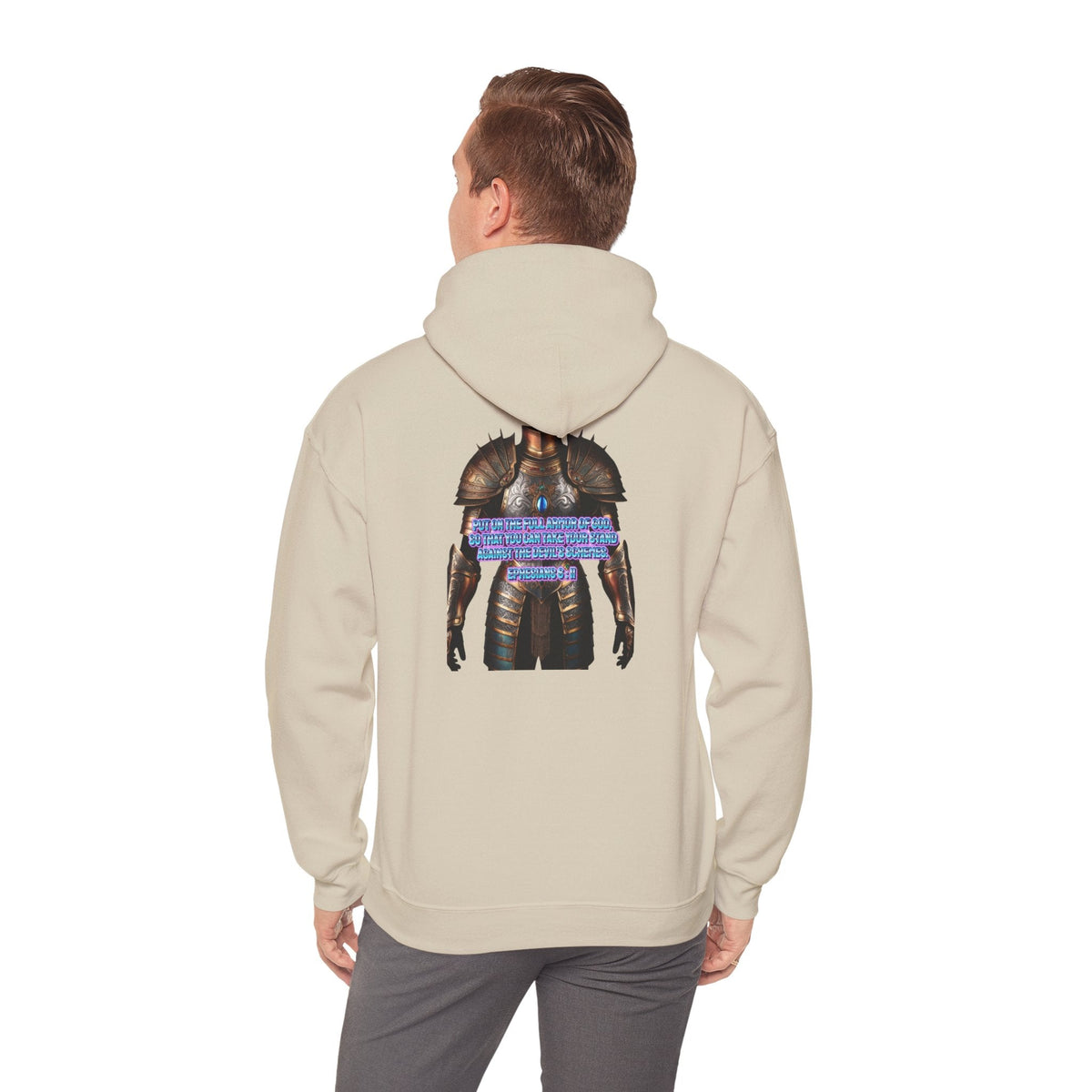 Religious Graphic Armor Of God Design - Unisex Heavy Blend™ Hooded Sweatshirt Printify