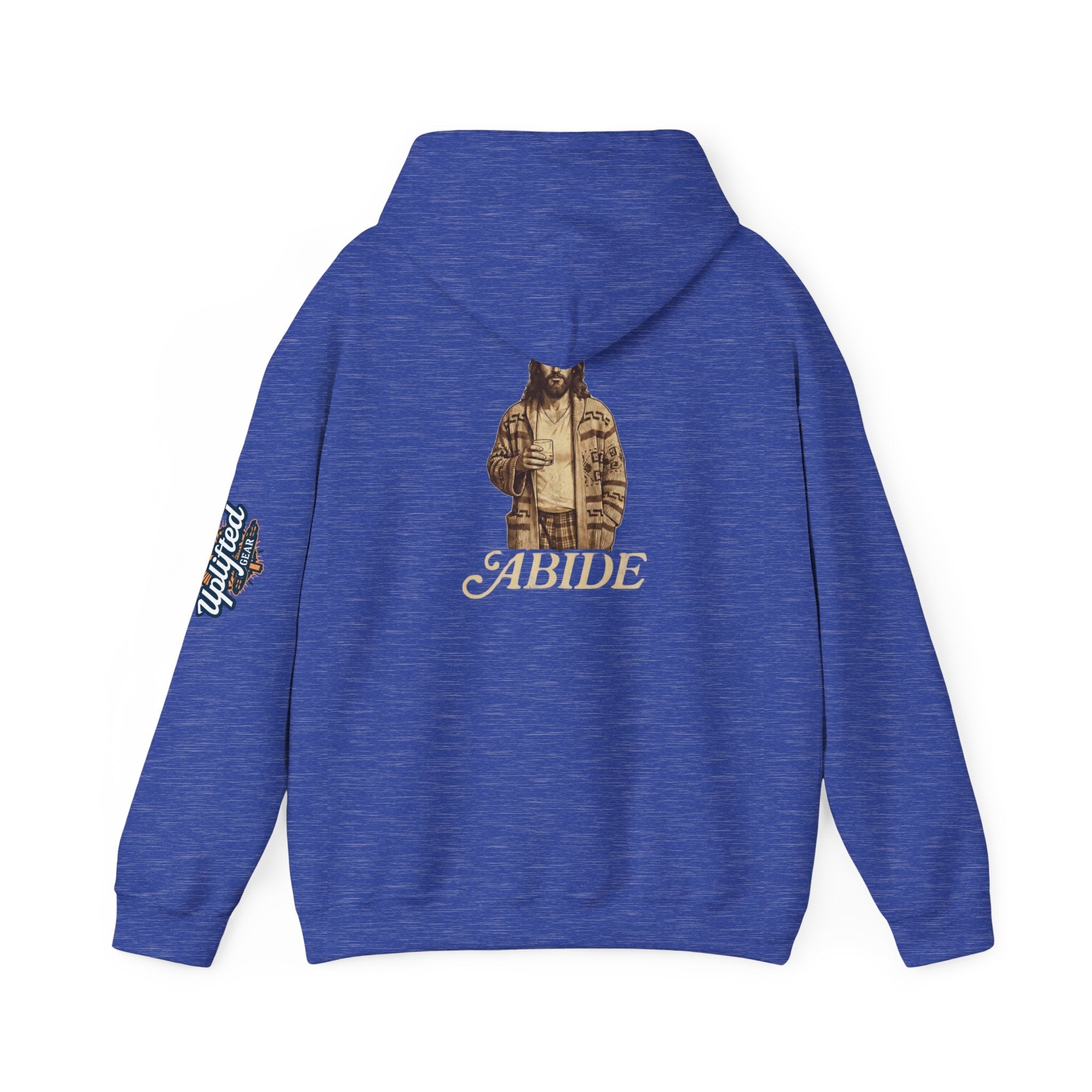 Abide Jesus Hoodie — Vintage 'The Dude' Religious Graphic Hoodie Printify