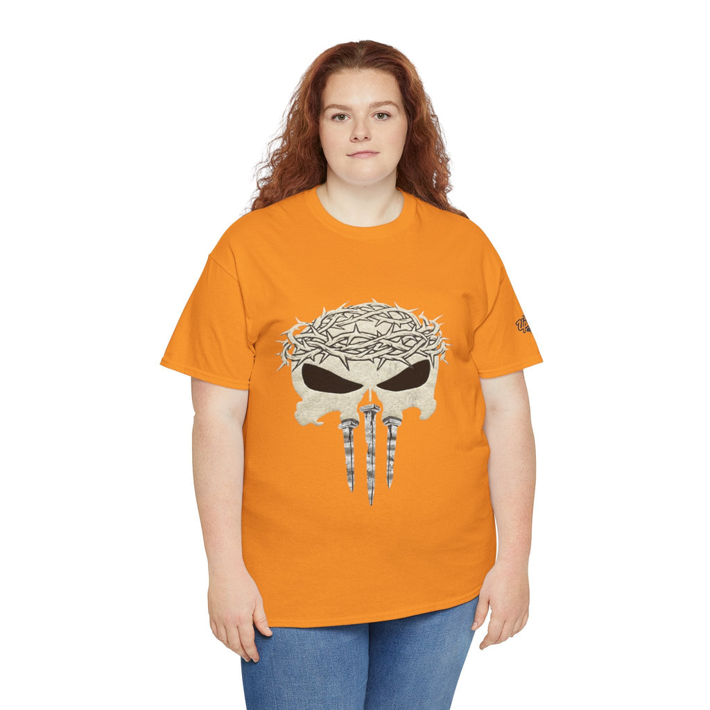 Christian Skull T-shirt - Crown of Thorns & Nails - Warrior Faith T-shirt Printify