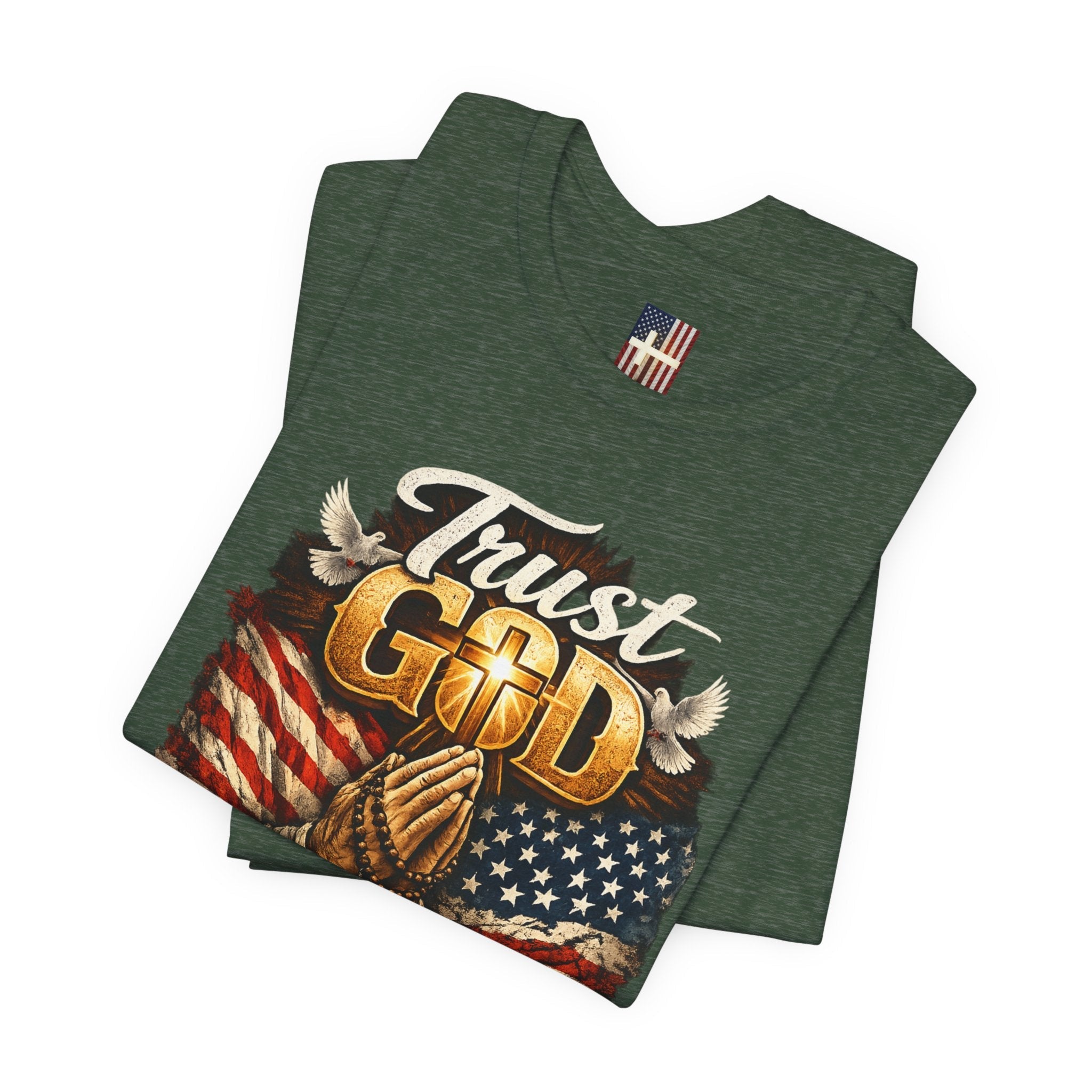 Trust God Not Government T-Shirt — Vintage Patriotic Christian Tee Printify