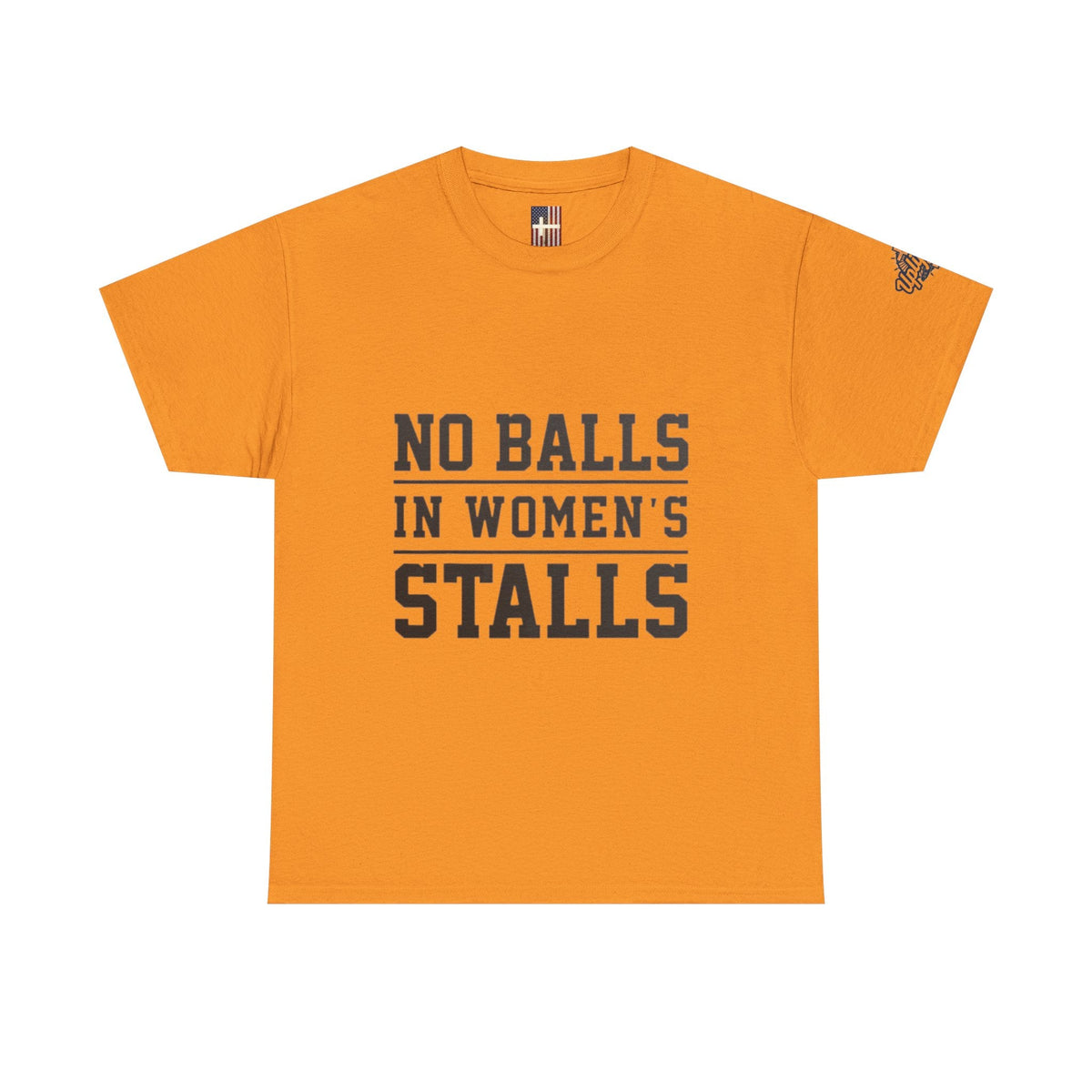 No Balls in Women's Stalls Retro Protest T-Shirt Printify