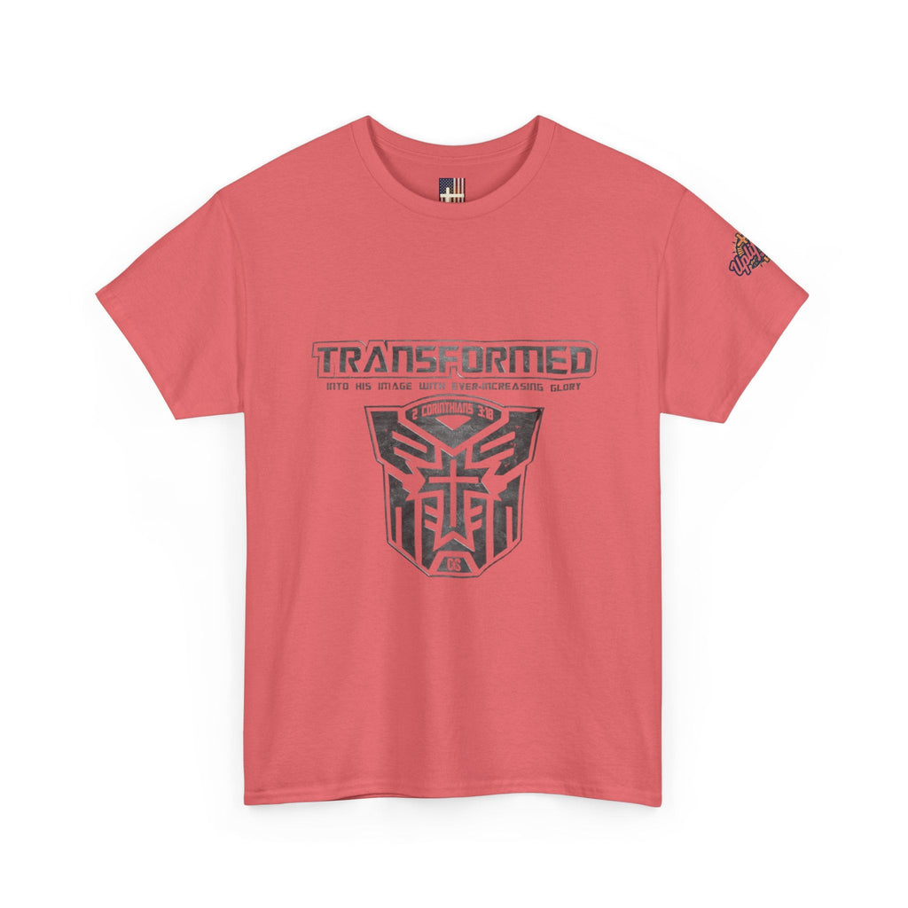Transformer Logo Christian T-shirt | 2 Corinthians 3:18 Bible Verse T-shirt Printify