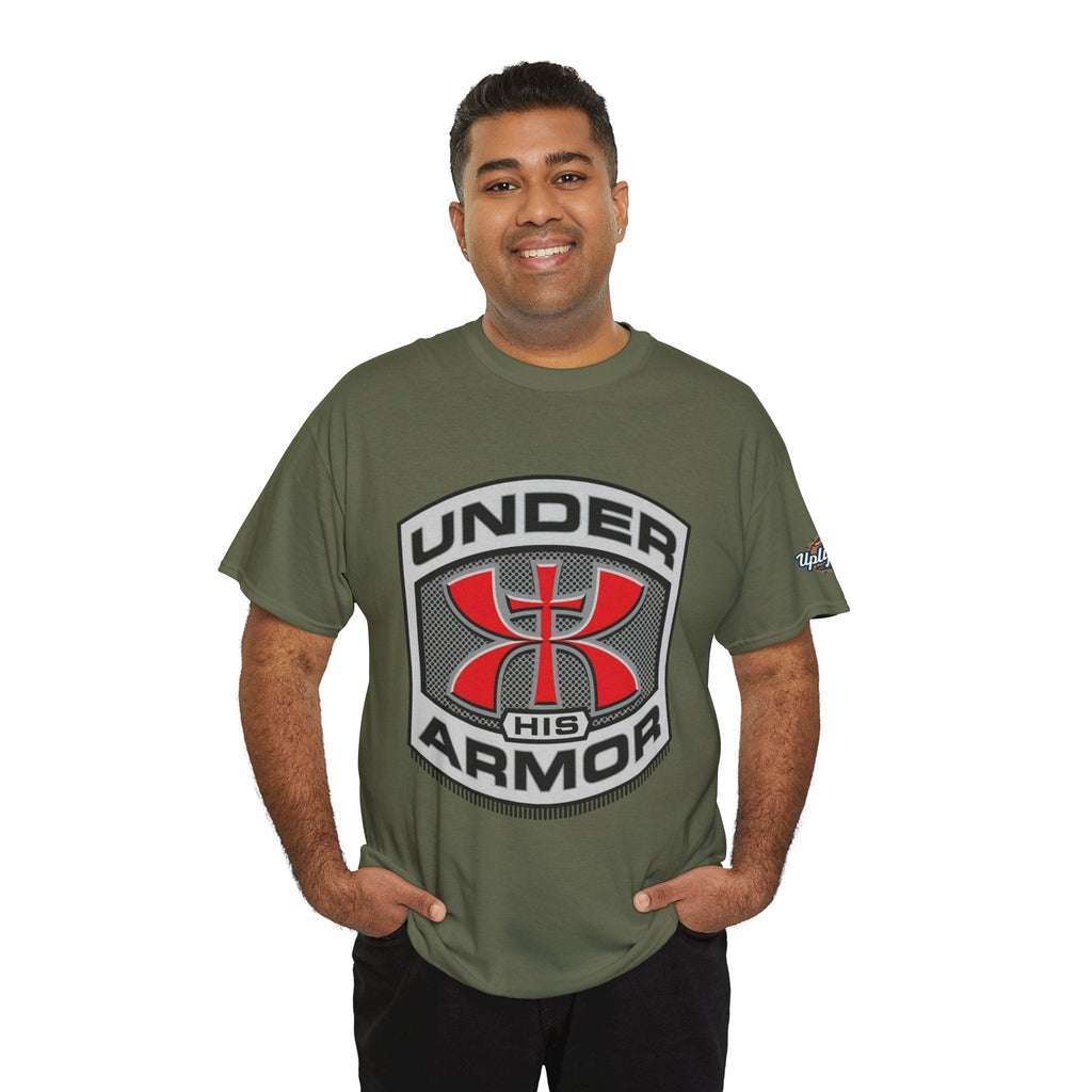 Under HIS Armor Christian T-Shirt — Faith-Inspired Under Armour Style Printify