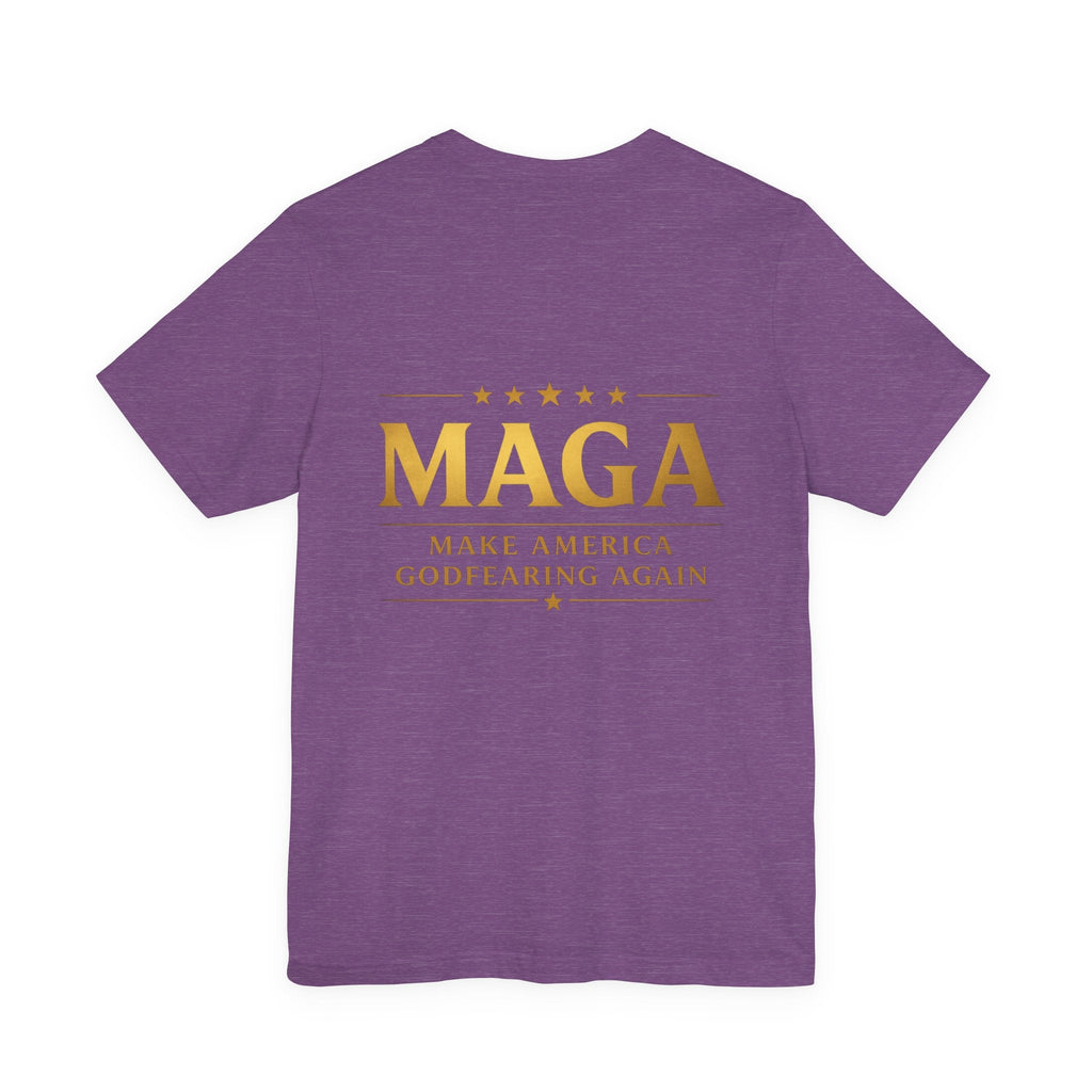 MAGA Gold Letter T-Shirt — "Make America Great Again" Printify
