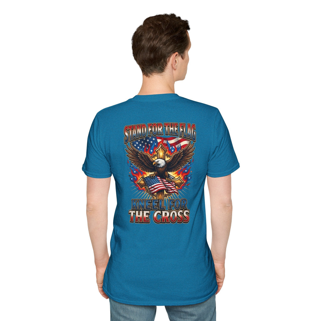Stand for the Flag Kneel for the Cross T-shirt | Patriotic Eagle T-shirt Printify