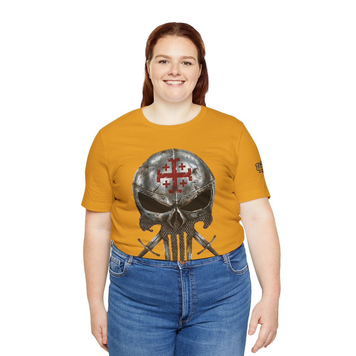 Crusader Knight Christian Skull T-shirt - Warrior Armor of God T-shirt Printify