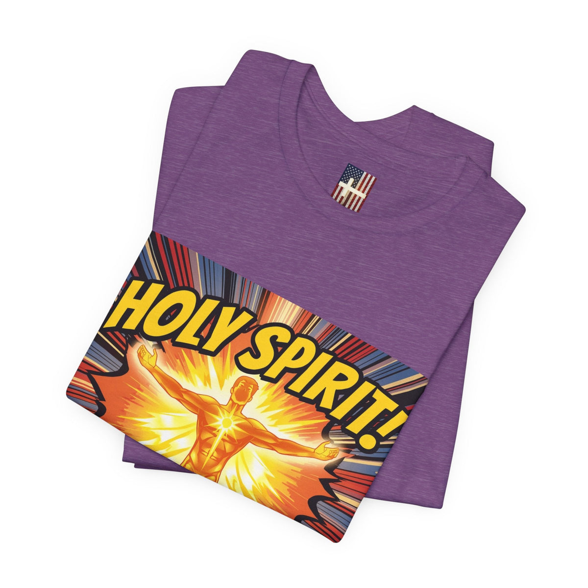 Holy Spirit Activate T-shirt – Superhero Christian T-shirt with Vibrant Power-Up Design for Faith-Fueled Boldness Printify