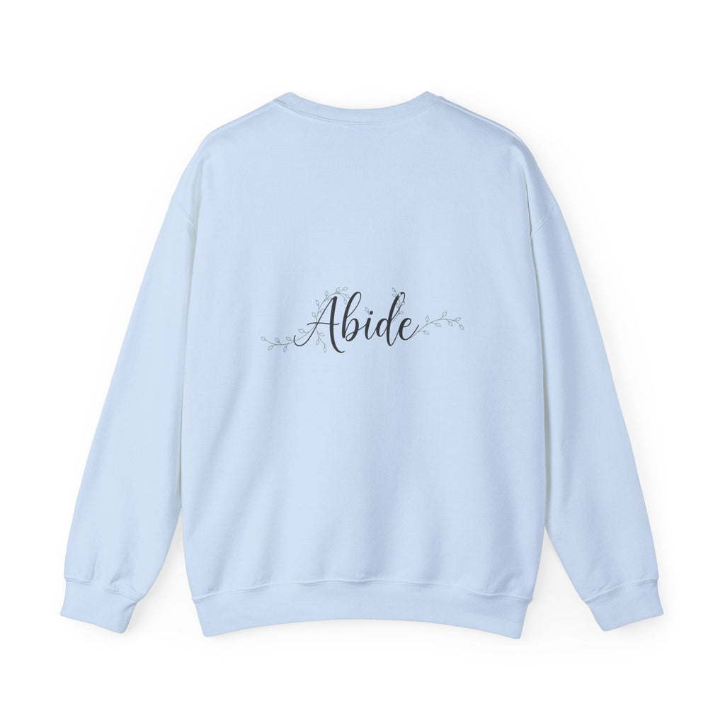 Abide Sweatshirt – Vine Wrapped John 15:5 Christian Sweatshirt for Cozy Devotion Printify
