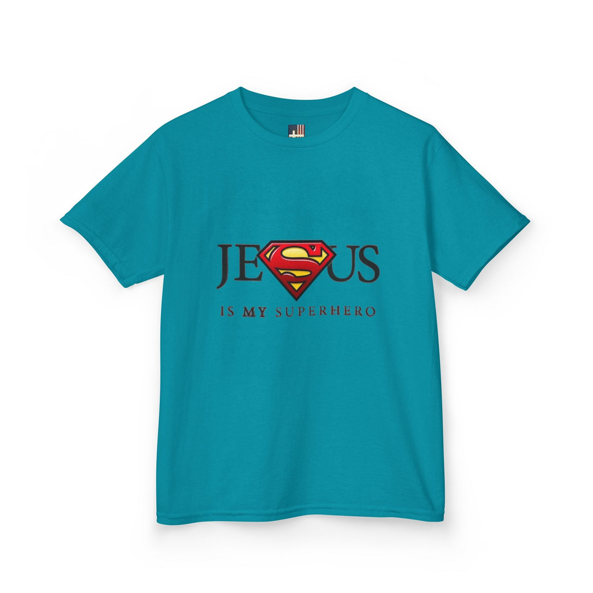 Jesus Is My Superhero T-Shirt — Faith-Based Superman-Inspired Tee Printify