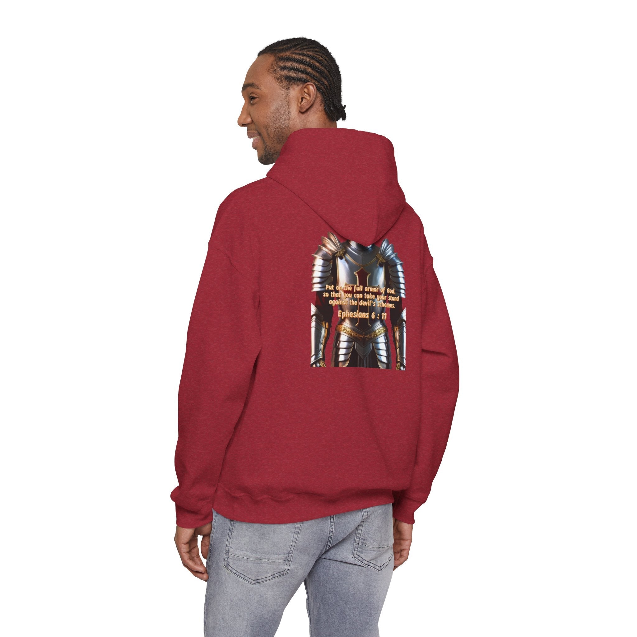 Religious Graphic Armor Of God Design - Unisex Heavy Blend™ Hooded Sweatshirt Printify